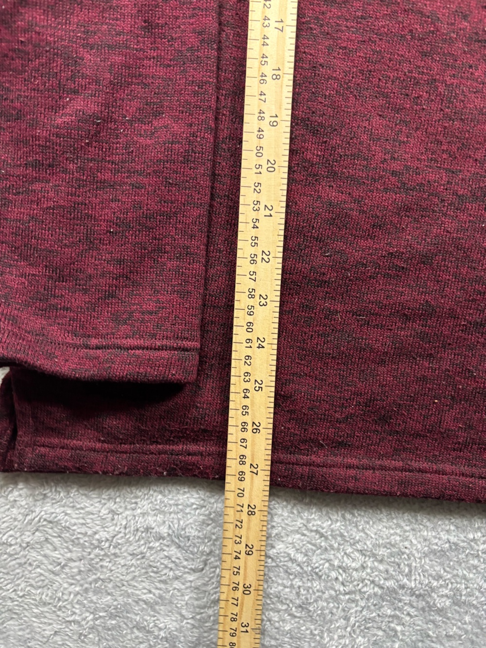 Beverly Hills Polo Club Men's Zip-Up Sweater - Burgundy Heather - Picture 5 of 5